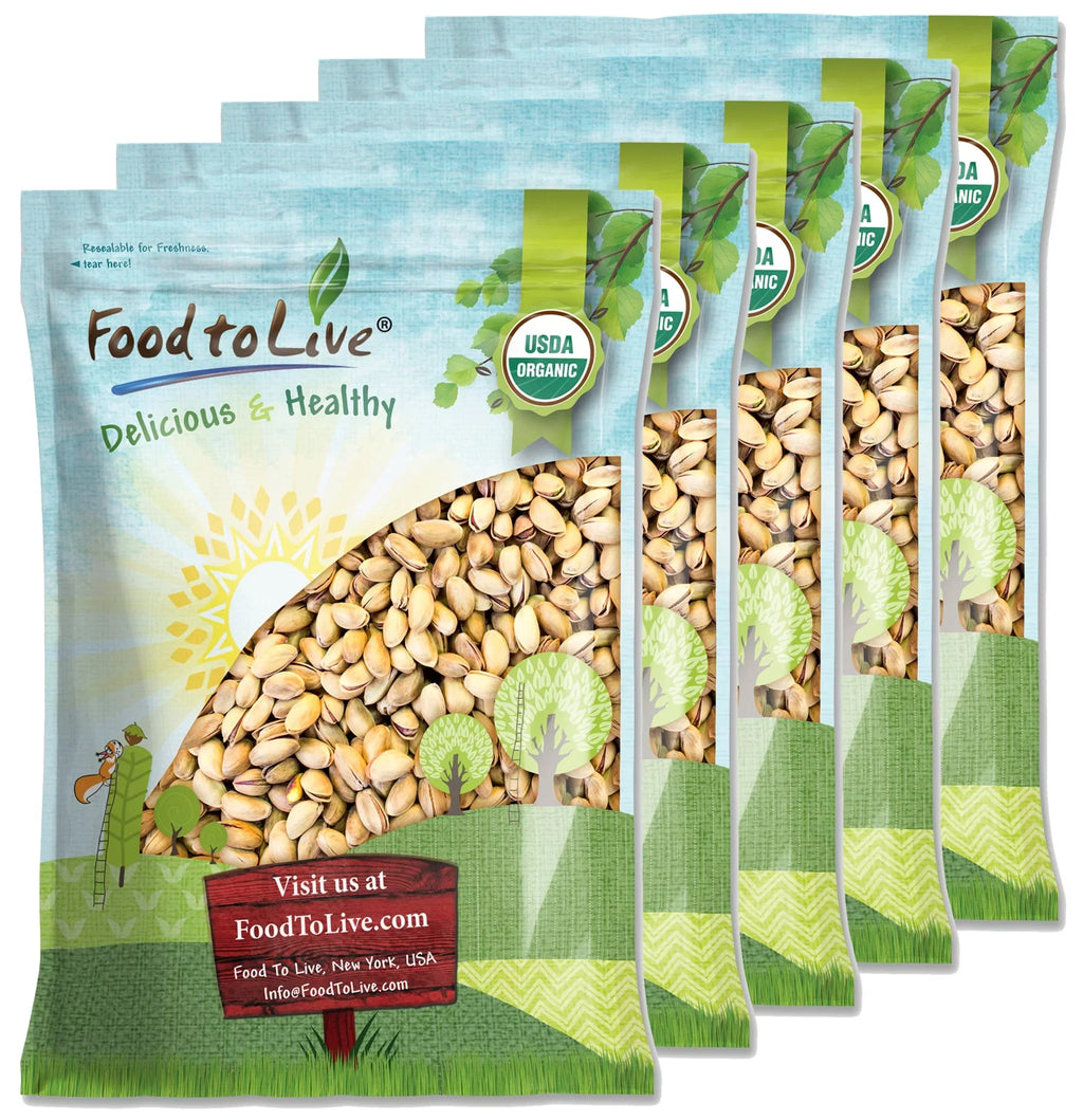 to Live Vegan Pistachios — Non-GMO, Pounds Organic by — 25 and Food Salted, Roasted