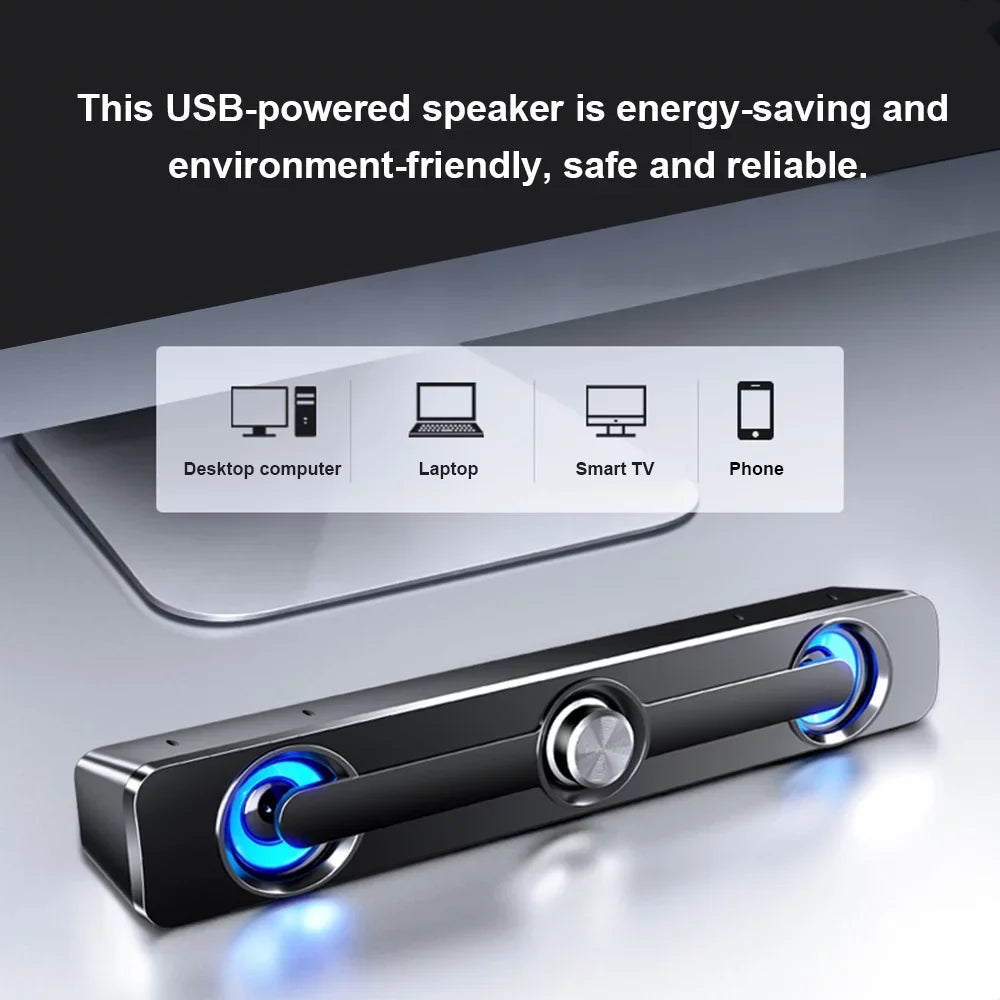 Computer MP3 Surround Wired Carevas Phone Speaker PC Bar Sound Speaker Powerful USB Bass Subwoofer V-111 for MP4 Stereo Laptop Tablet Box