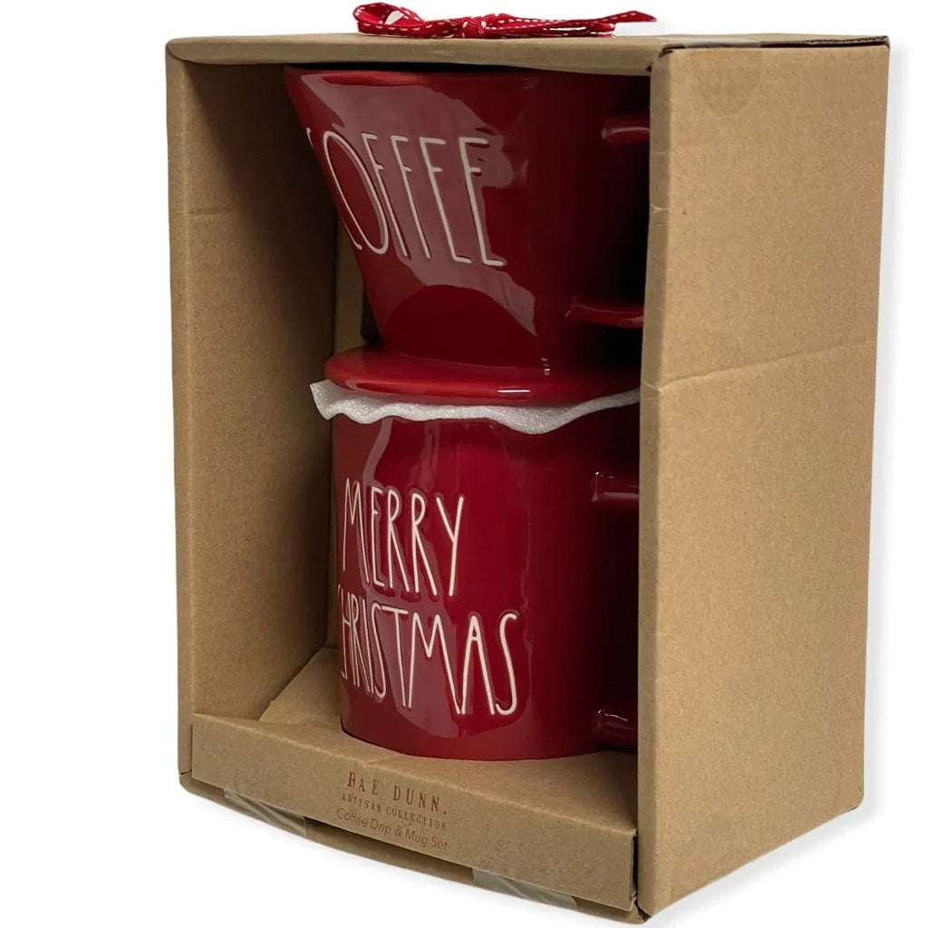 Rae Drip Coffee Pour CHRISTMAS Dunn Mug Over MERRY Set Gift