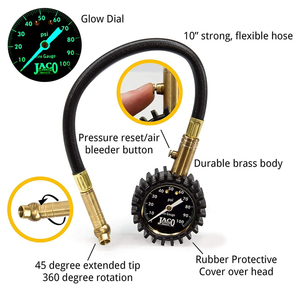 JACO JACO Products PSI Tire Gauge Pressure ElitePro - 100 Superior