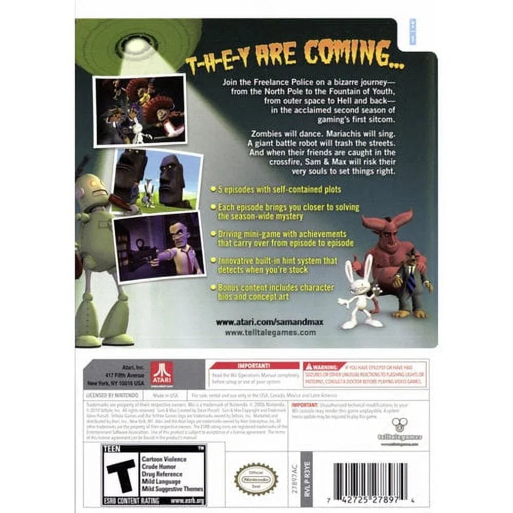 2: Beyond & Atari, 742725278974 Wii, and Sam Space, Time Max Nintendo