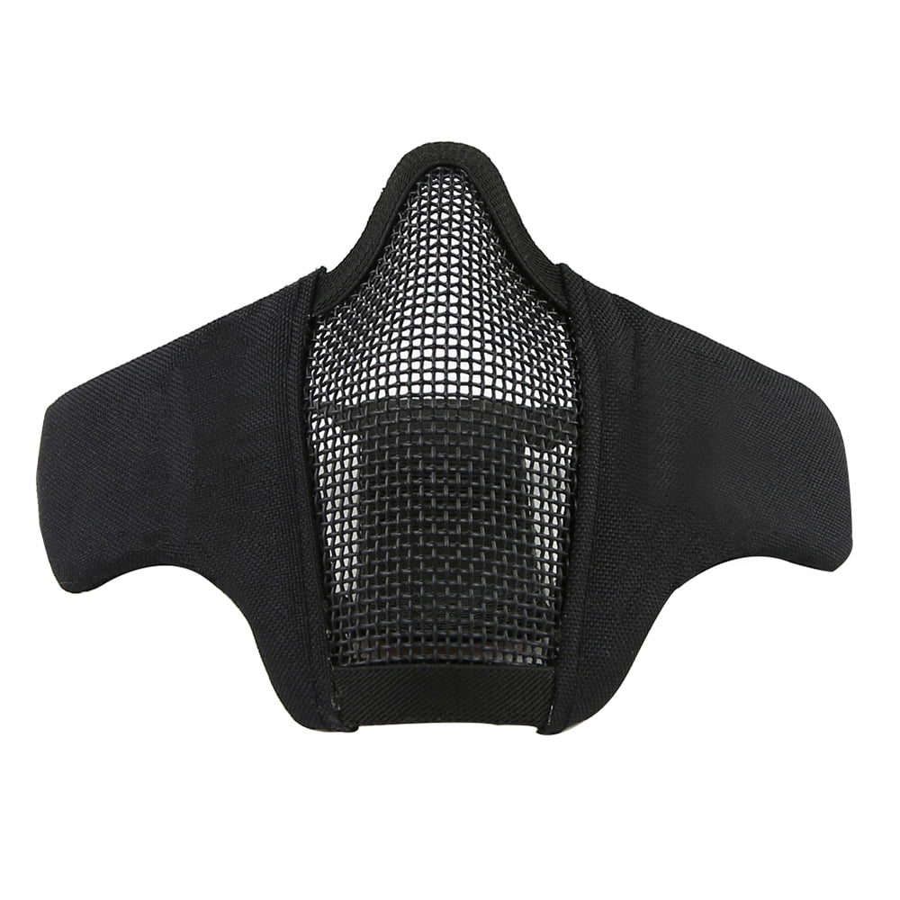 Face Lower Comfortable Black Foldable Adjustable Half Unisex Prop Mask Protective Paintball Wosport