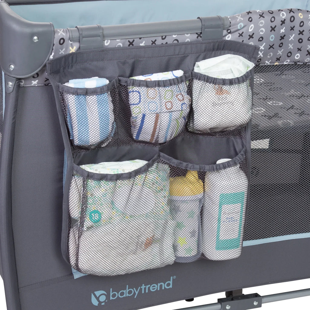 Trend Yard Center Play Baby Nursery Blue Starlight Portable w/ Trend-E Wheels,