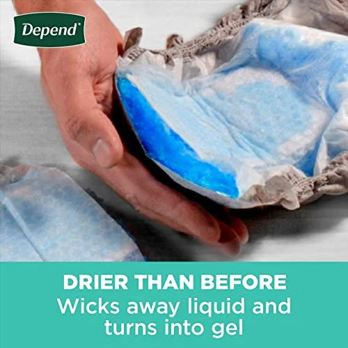 Packaging Disposable, Vary for (Formerly Incontinence May Grey, Depend Fit-Flex), Men Adult Extra-Large, Maximum, Underwear Depend 26 Count, Fresh Protection