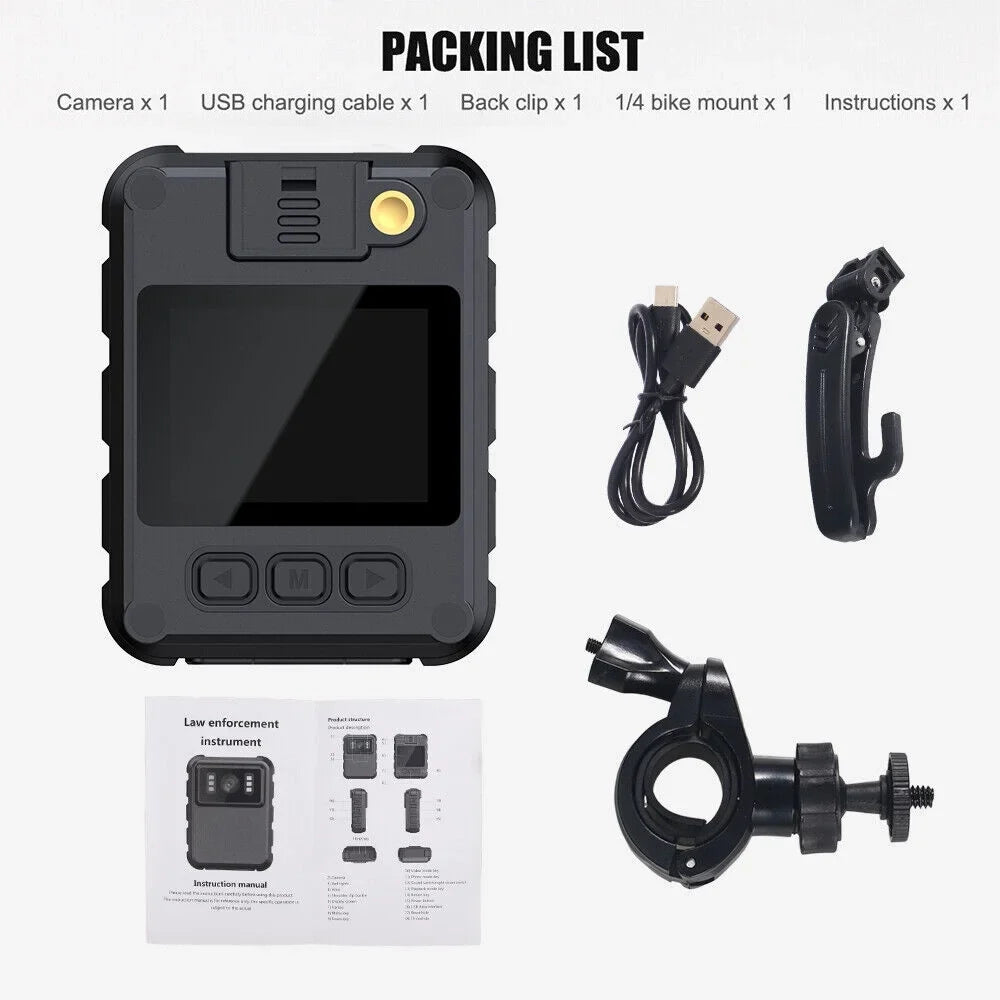 Camera Mini WiFi Night - Audio and 1080P DVR Connectivity Vision with Video Body Camcorder JahyShow