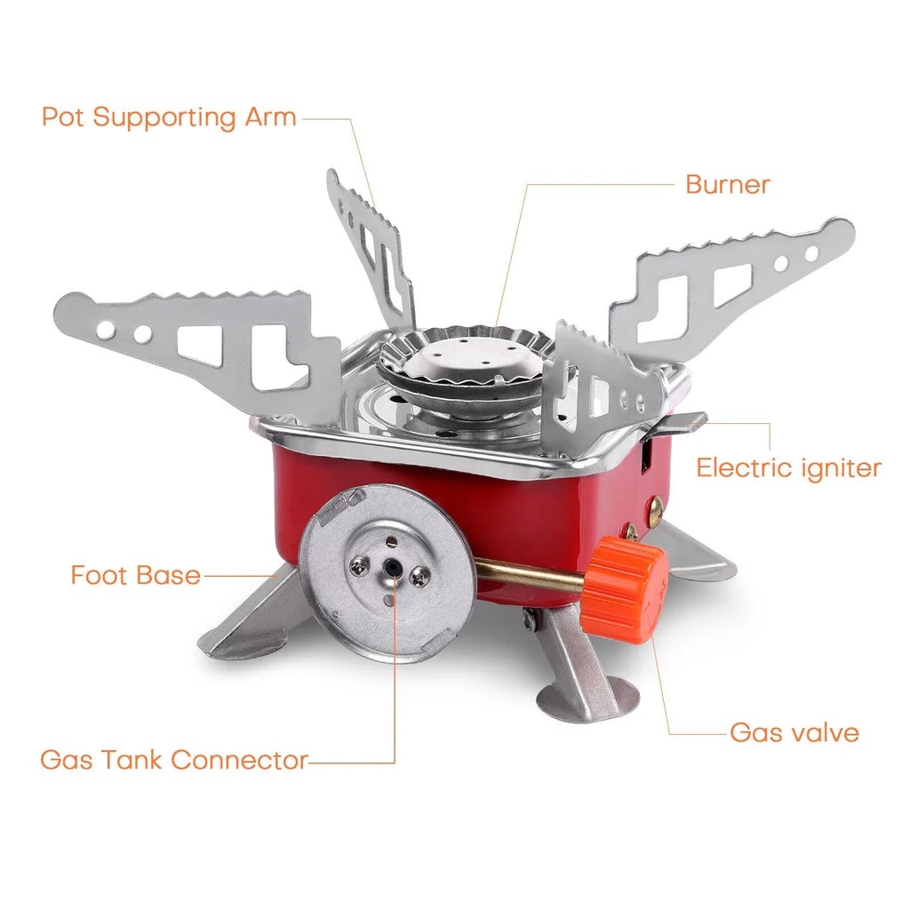 2800W Propane Camping Stove Butane Hiking Outdoor Cooking Picnic Gas Portable