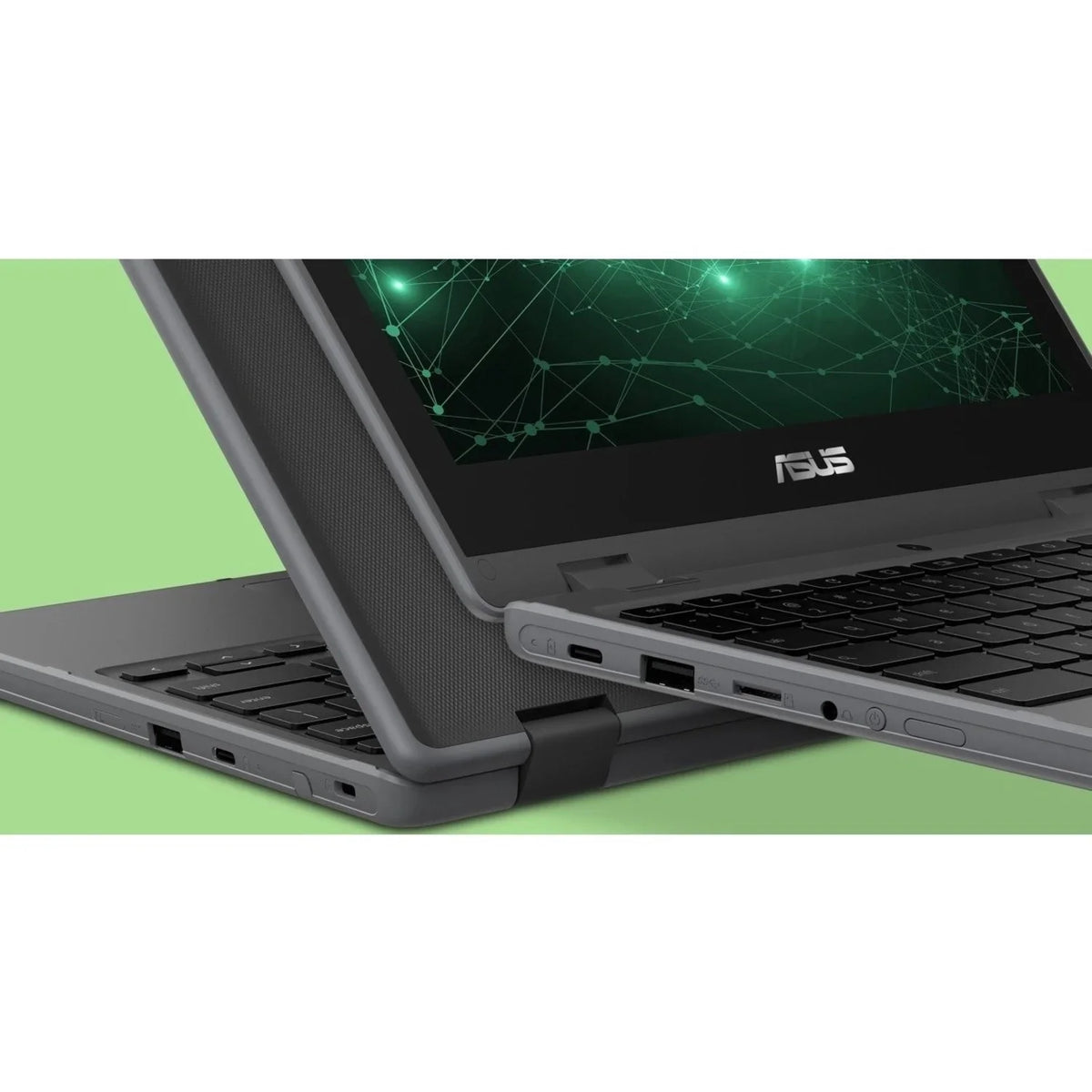 Celeron Chromebook SSD, 64GB Touchscreen, Asus Intel N5100, ChromeOS, Flip CR1100FKA-YZ184T 11.6"