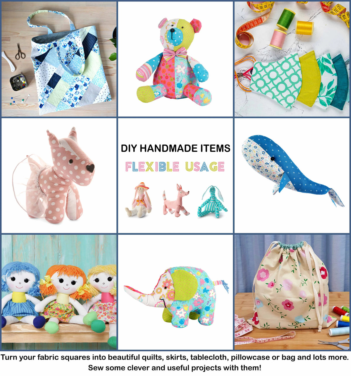 Quarter Bundle SkinPrint 22"DIY Soimoi 8 -Animal (Yellow) CottonPre-Cut Fat Quilting 18"x Patchwork-100% Fabric Pc