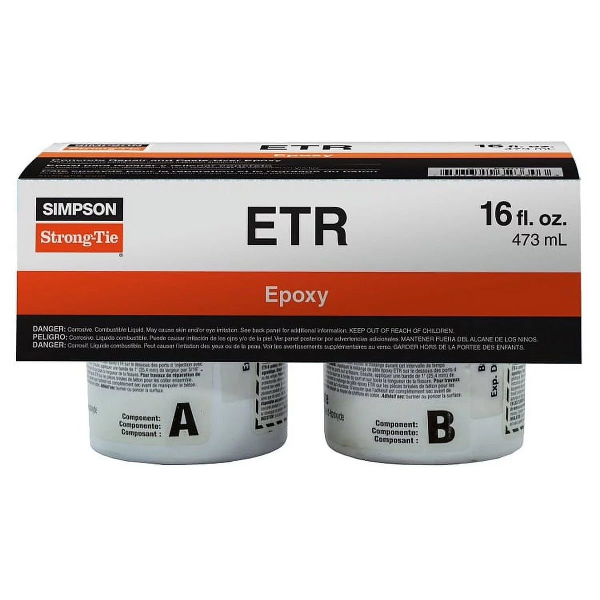 Paste-Over Epoxy-Tie Strong-Tie - Crack ETR16 Epoxy Simpson 2-Part Repair