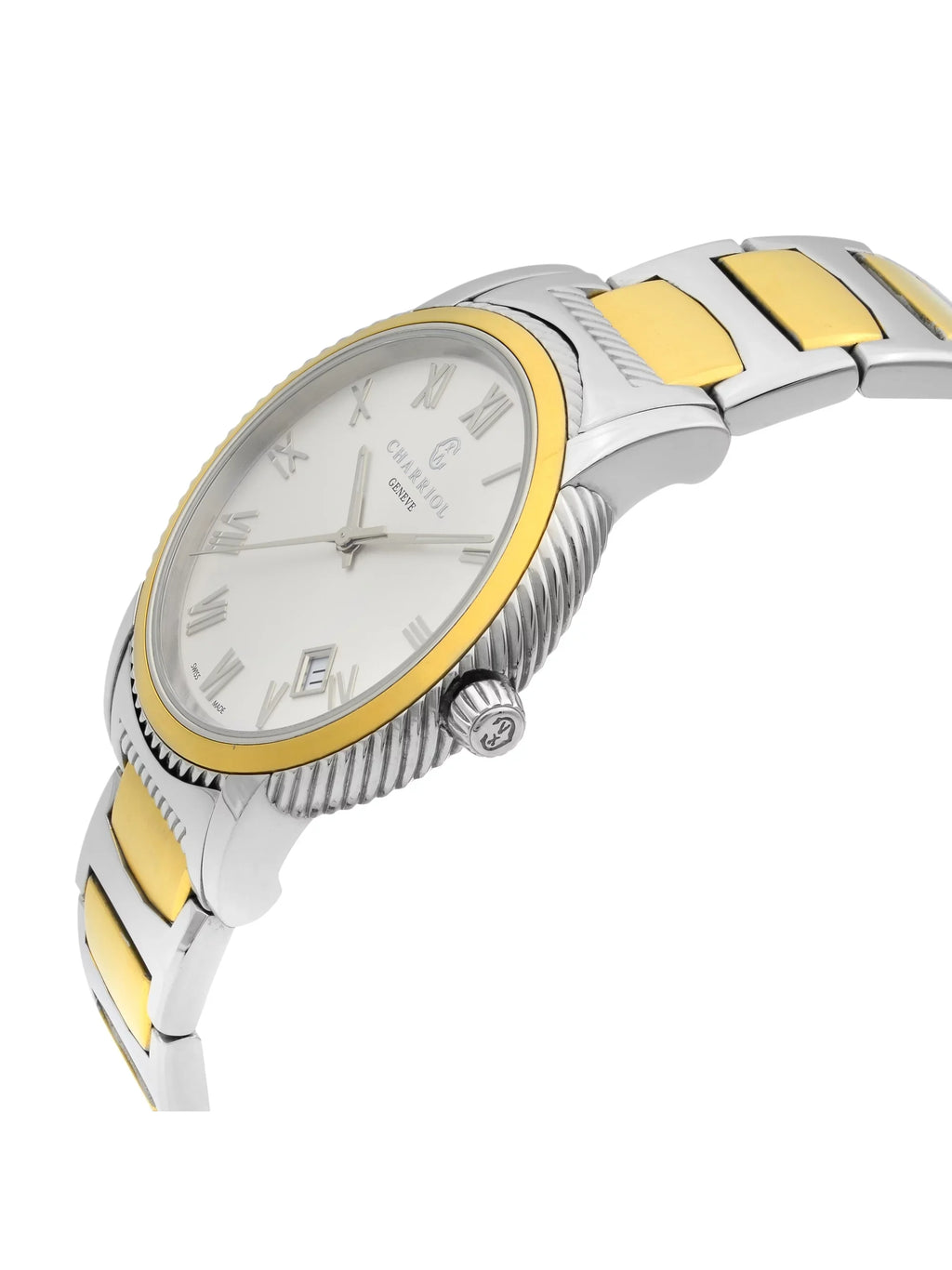 Two Silver Pre-Owned Parisii Watch Unisex P40SY2.931.001 Charriol Quartz Steel Tone Dial