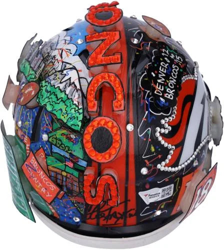 '- Helmet - Authentic Certified Charles Broncos Fazzino Fanatics - Hand Peyton by B703374 Denver Artist Manning Autographed Mini Painted