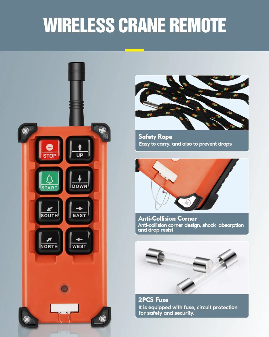 Lift 12V Electric Tower 8 Radio Control Bridge Overhead 1 + Switch Industrial Crane Crane Winch Crane Receiver Remote 2 Wireless Hoist Buttons Transmitter DC