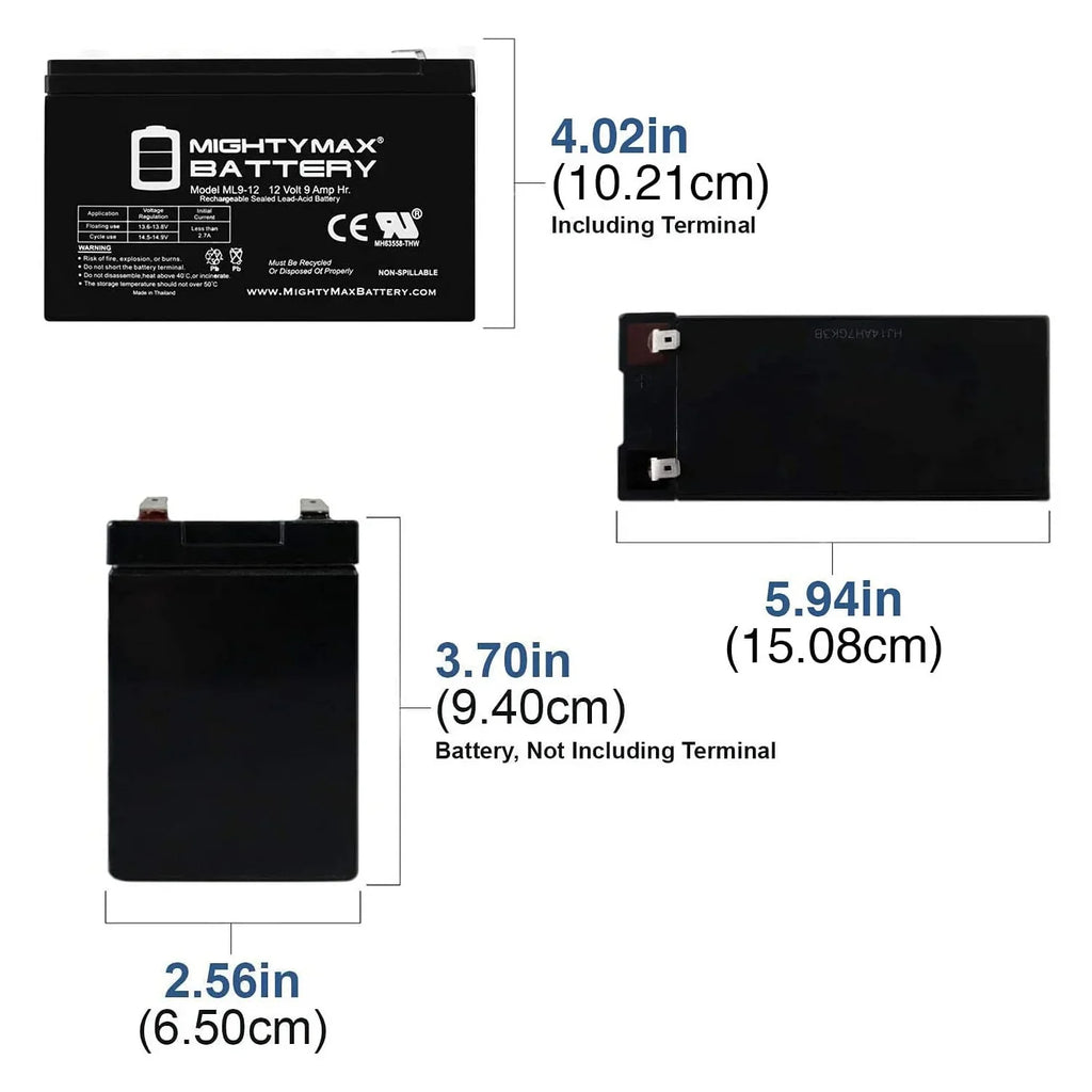 12V 8 500 Replacement Electric Battery for Bike Merida 9Ah - PC Pack