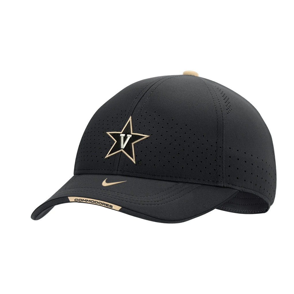 Men's Vanderbilt Legacy91 OSFA Black 2022 Commodores Performance Adjustable - Hat Nike Sideline
