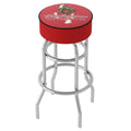 Bar - Swivel Red Stool Padded Budweiser Clydesdale