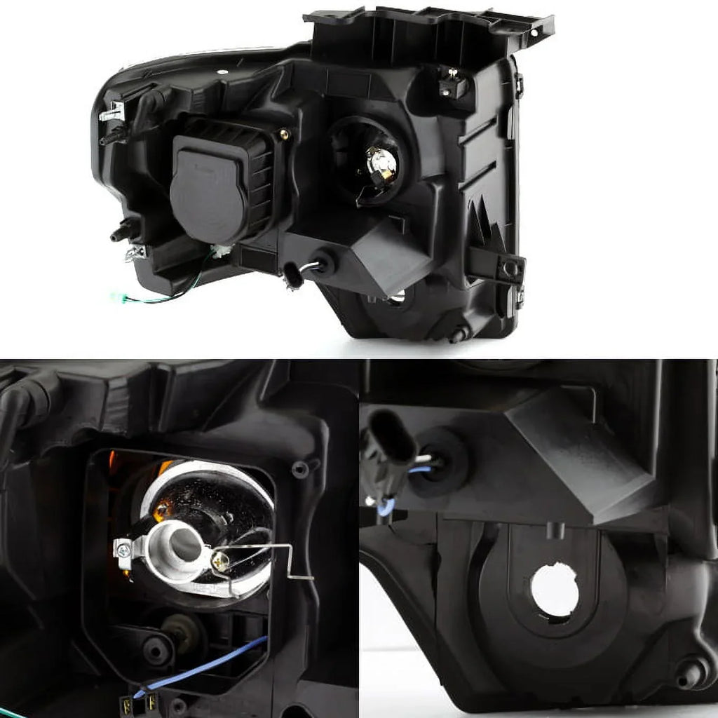 Ring] light AKKON Halo Headlights - Pickup 09-14 LED Truck Set Tail + LED Projector F150 [Dual F-150 For Black