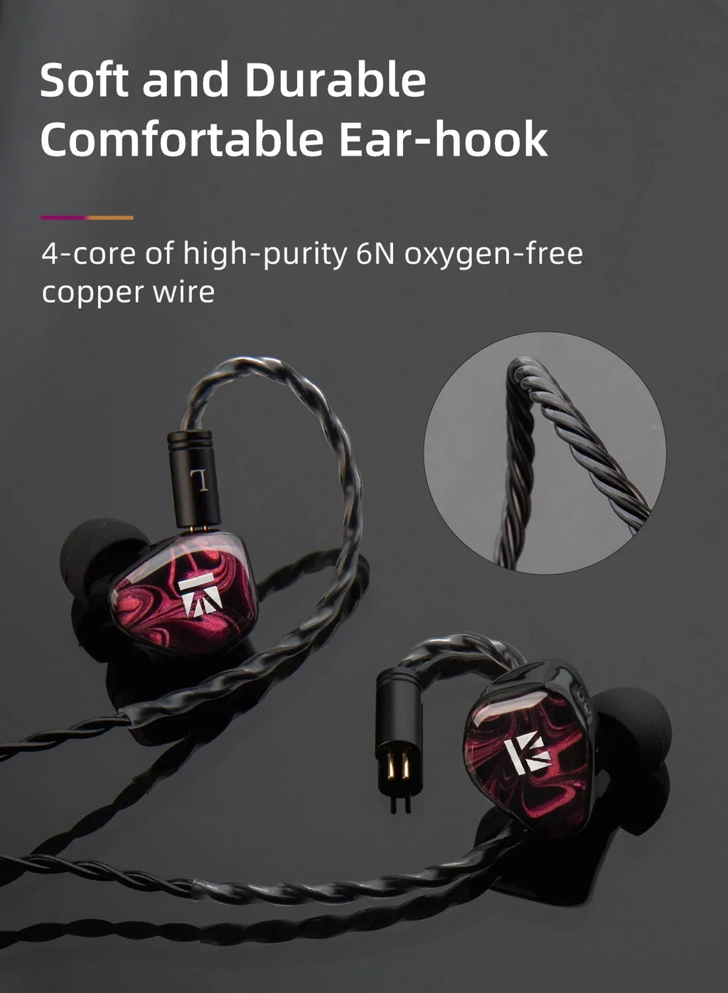 Drvier IEM Headset HIFI Headphones KB01 Wired Music Beryllium Ear Dynamic Sport 10MM Earbuds Diaphragm Monitor Earphone KBEAR In