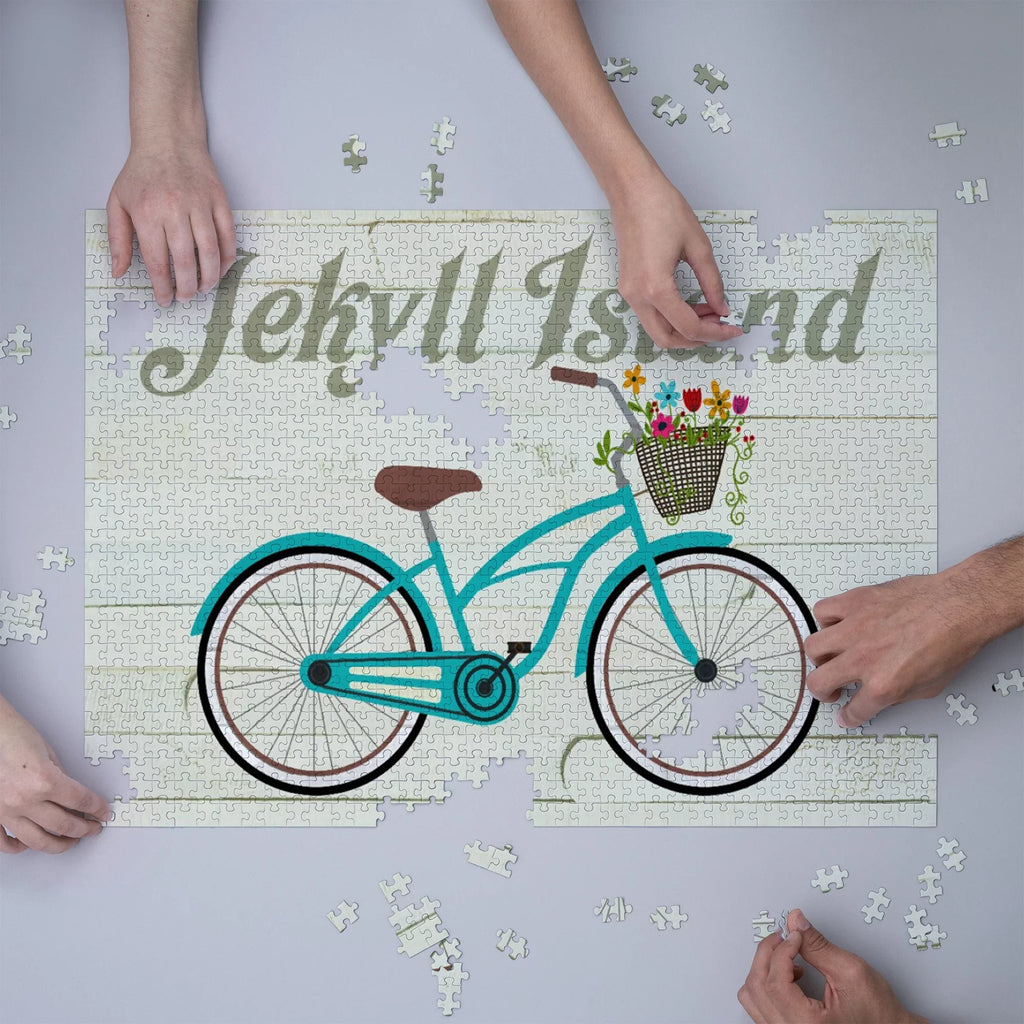 Beach Cruiser and Island, in Family, Jigsaw USA) 19x27, Puzzle, Puzzle Adults Challenging Basket Georgia, Made Size for (1000 Piece Jekyll and