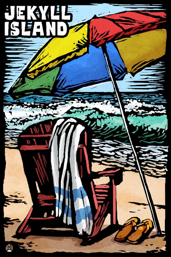(19x27 Adults Made for Beach Scratchboard Island, USA) Georgia, Premium Jigsaw Piece 500 inches, and Family, Jekyll Chair, in Puzzle