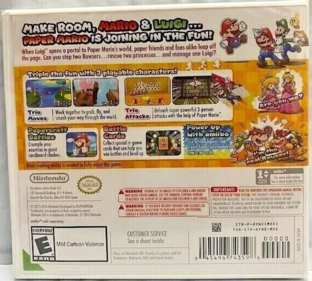 RPG New Special Luigi: Paper Game 2015) 3DS & Mario Brand (Action Jam