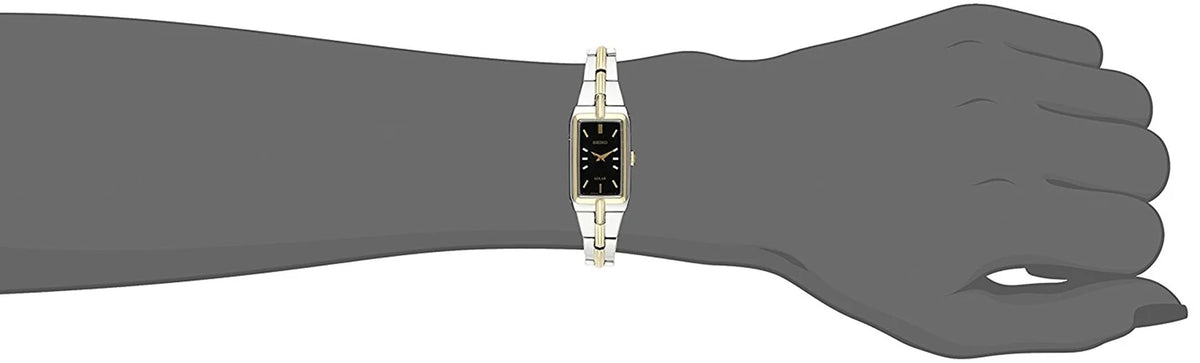 Analog Women's Tone Watch Display Analog Seiko Two Quartz SUP274