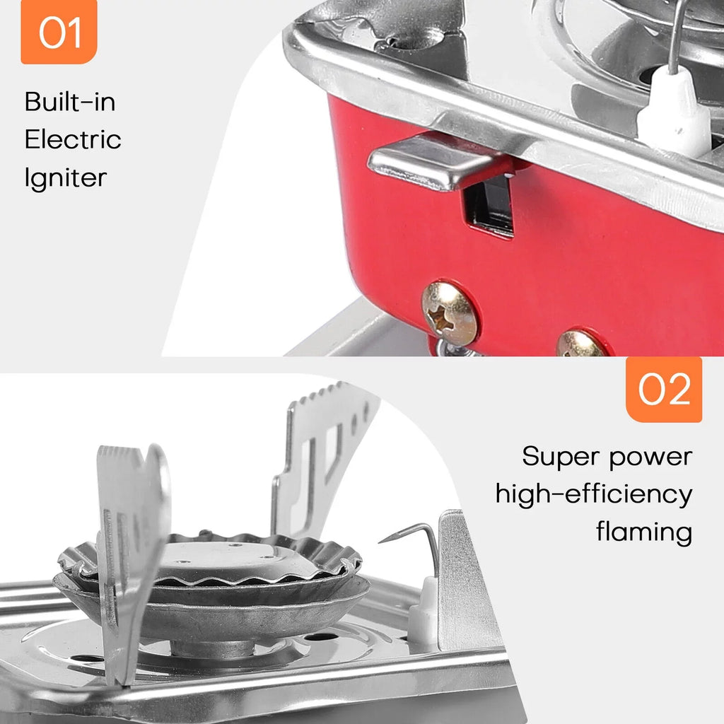 2800W Propane Camping Stove Butane Hiking Outdoor Cooking Picnic Gas Portable
