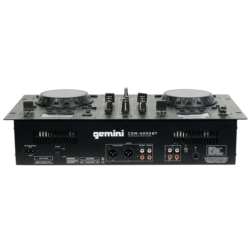 CD/MP3/USB Speaker Player AS-1500P & Bluetooth with 15" CDM-4000BT Gemini Active Woofers Media Package DJ
