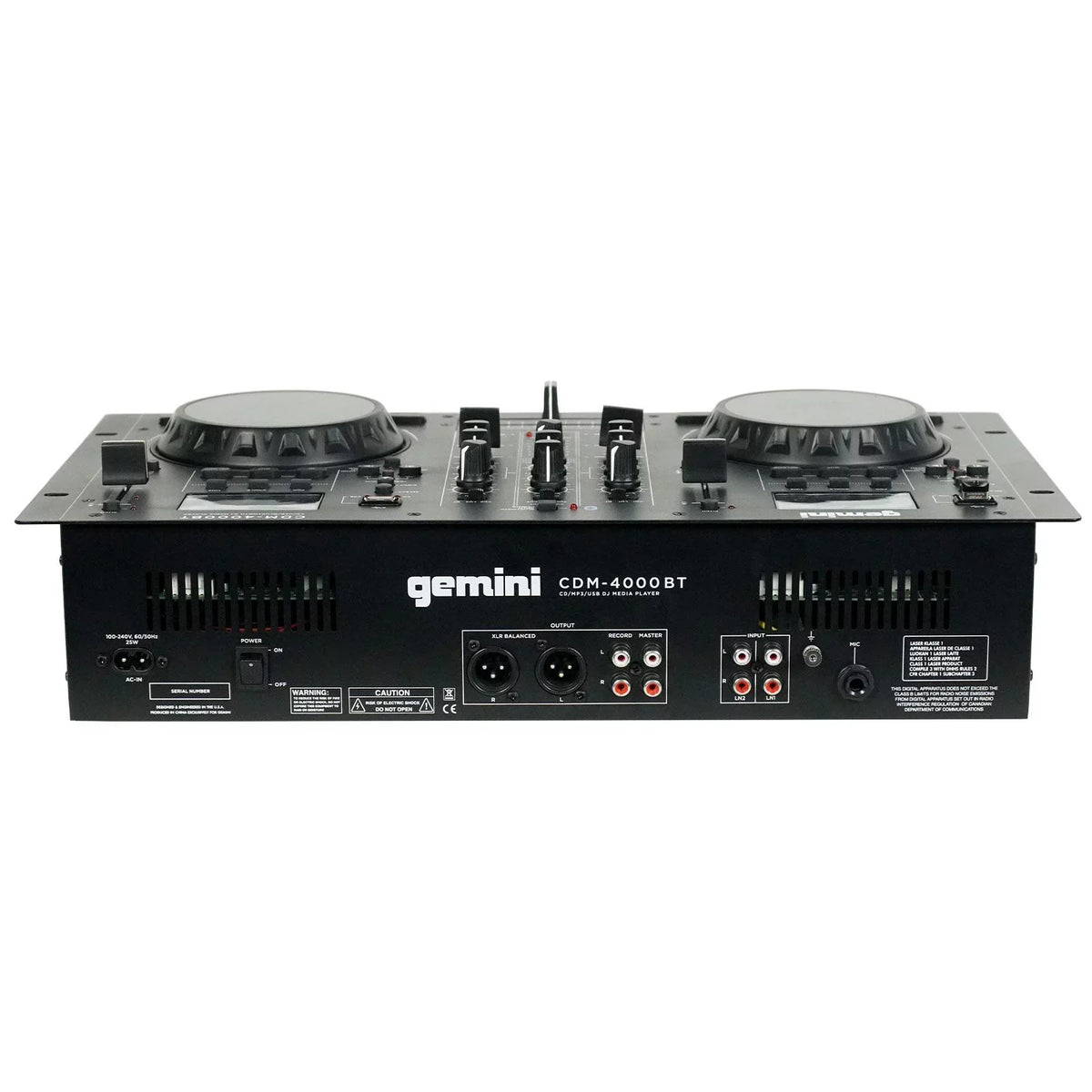 CD/MP3/USB Speaker Player AS-1500P & Bluetooth with 15" CDM-4000BT Gemini Active Woofers Media Package DJ
