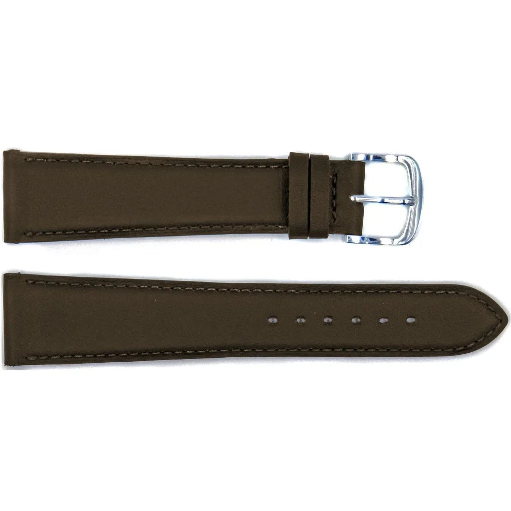 26mm Brown Smooth Handmade Strap Watch Leather Genuine
