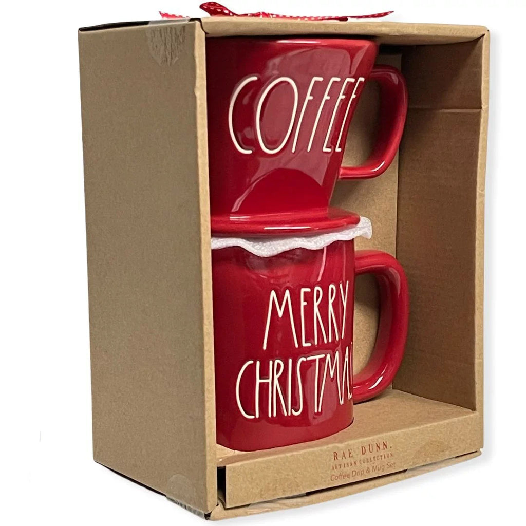 Rae Drip Coffee Pour CHRISTMAS Dunn Mug Over MERRY Set Gift