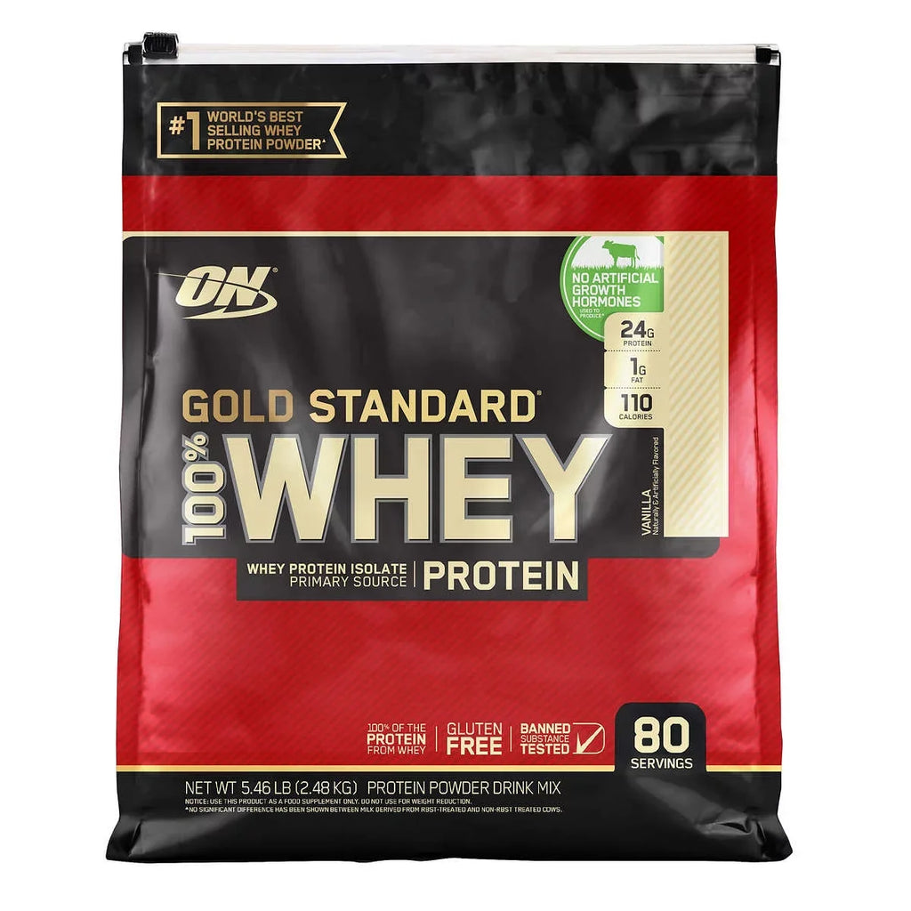 100% Whey Servings Nutrition Standard Protein Optimum Vanilla, 80 Gold