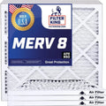 8 MERV 8.5 King MADE Filters Filter x | Furnace 24.5 .75" Air 4-PACK Filter 24.5x8.5x1a | Size: Actual HVAC | IN x USA Pleated | A/C
