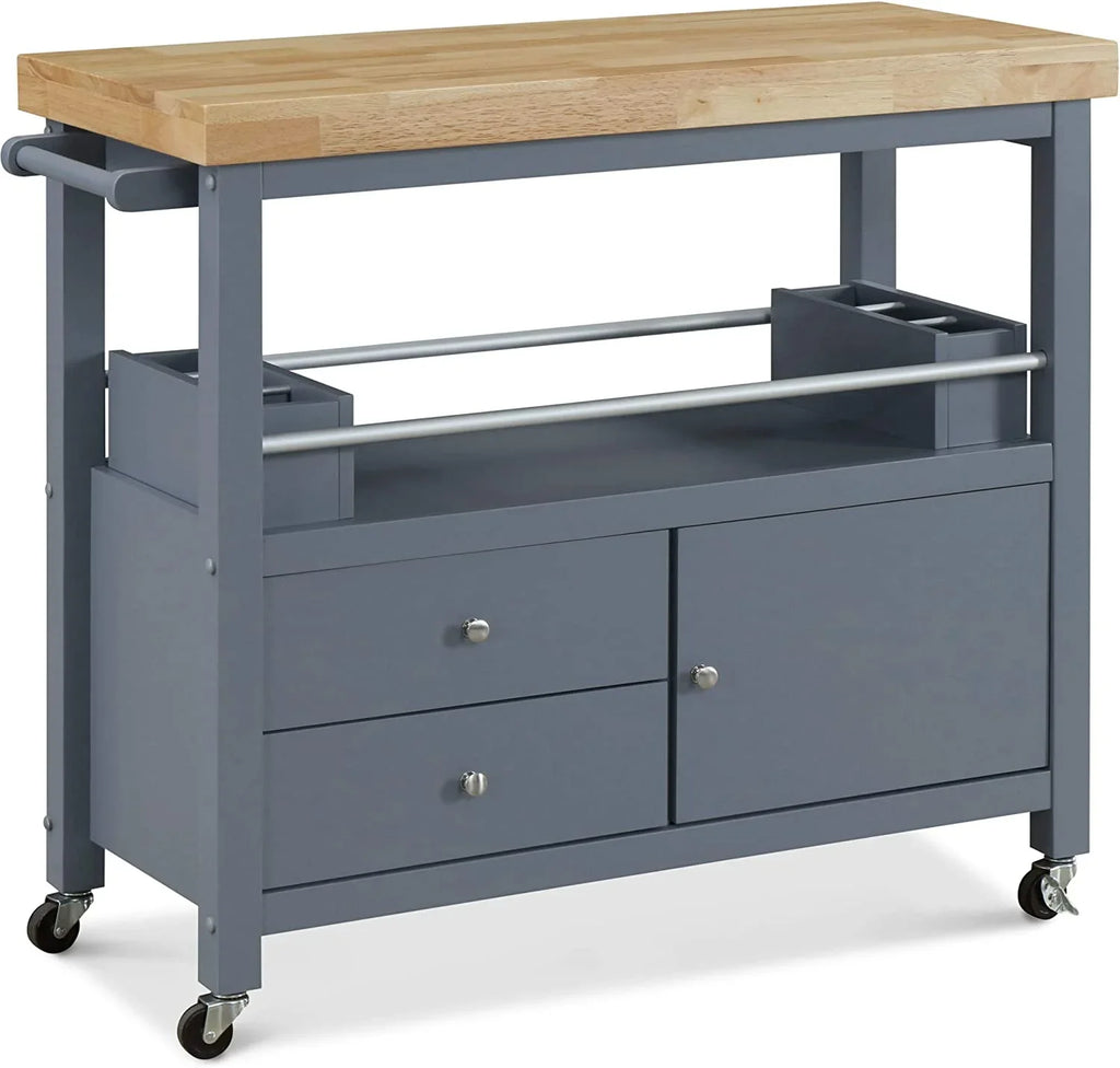 Cabinet Bar Table, Rolling Organization Storage, , Home Anson And Butcher Portable Cart Block Gray Island With For Apartment Kitchen Wheels