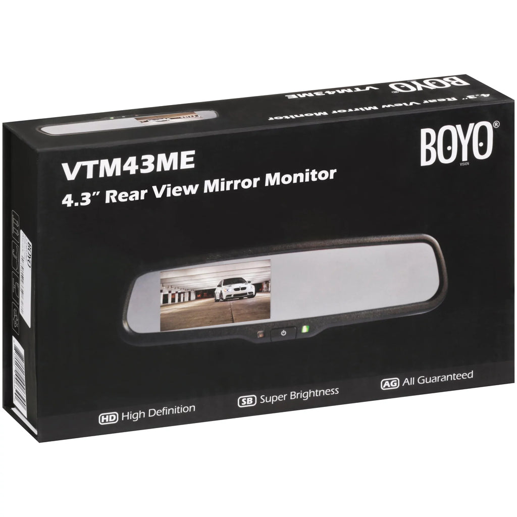 VTM43ME 4.3" Rear Monitor Mirror View BOYO