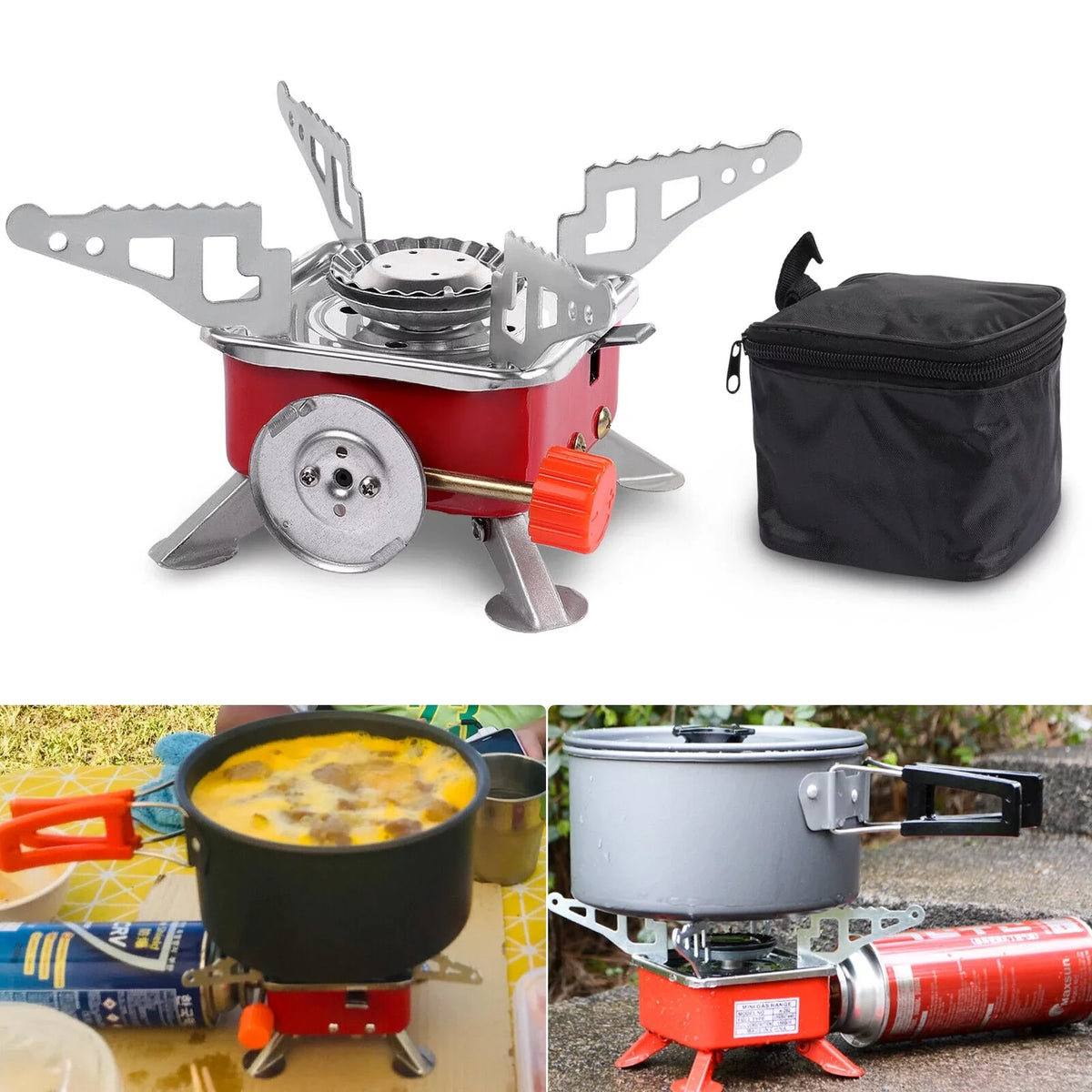 2800W Propane Camping Stove Butane Hiking Outdoor Cooking Picnic Gas Portable