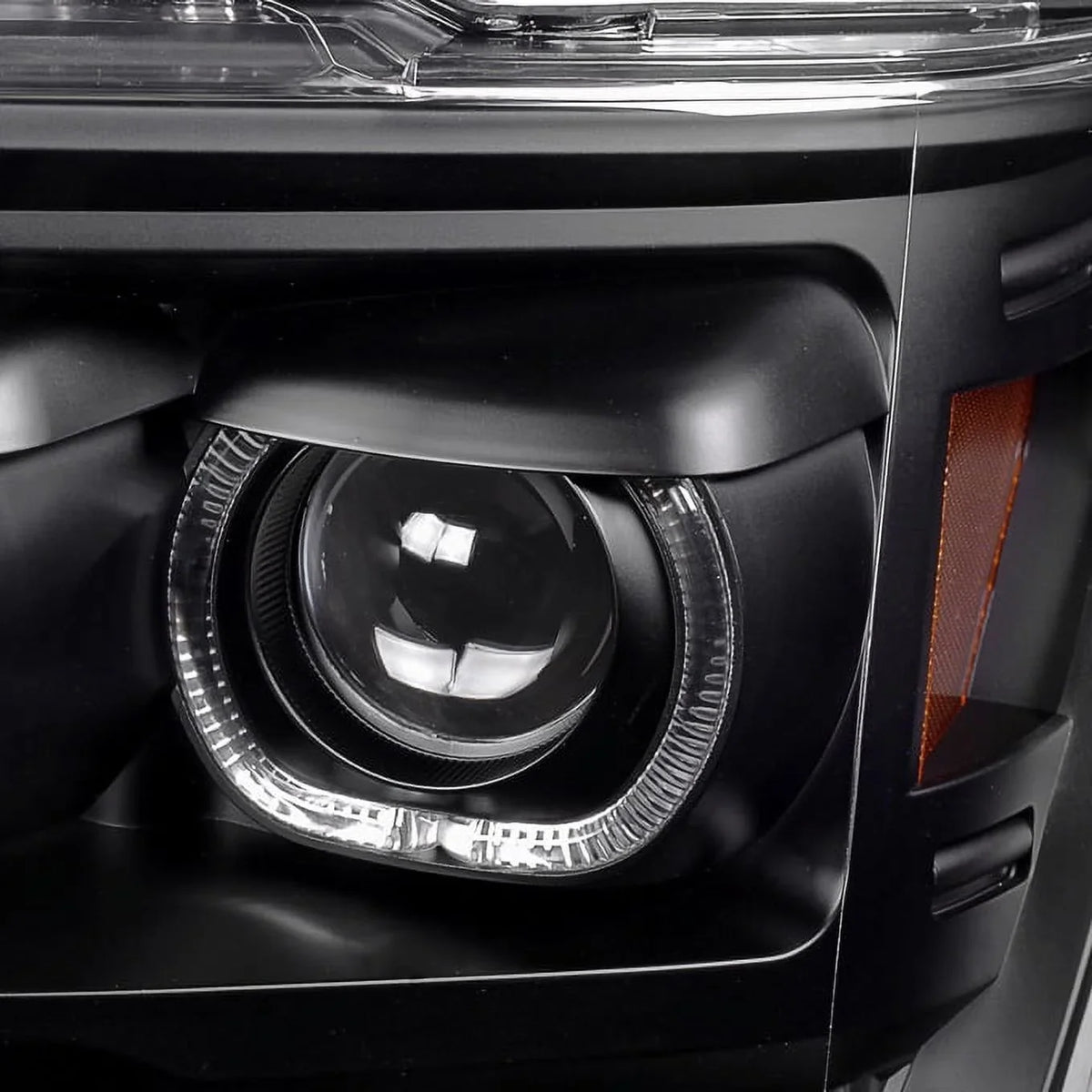 Ring] light AKKON Halo Headlights - Pickup 09-14 LED Truck Set Tail + LED Projector F150 [Dual F-150 For Black