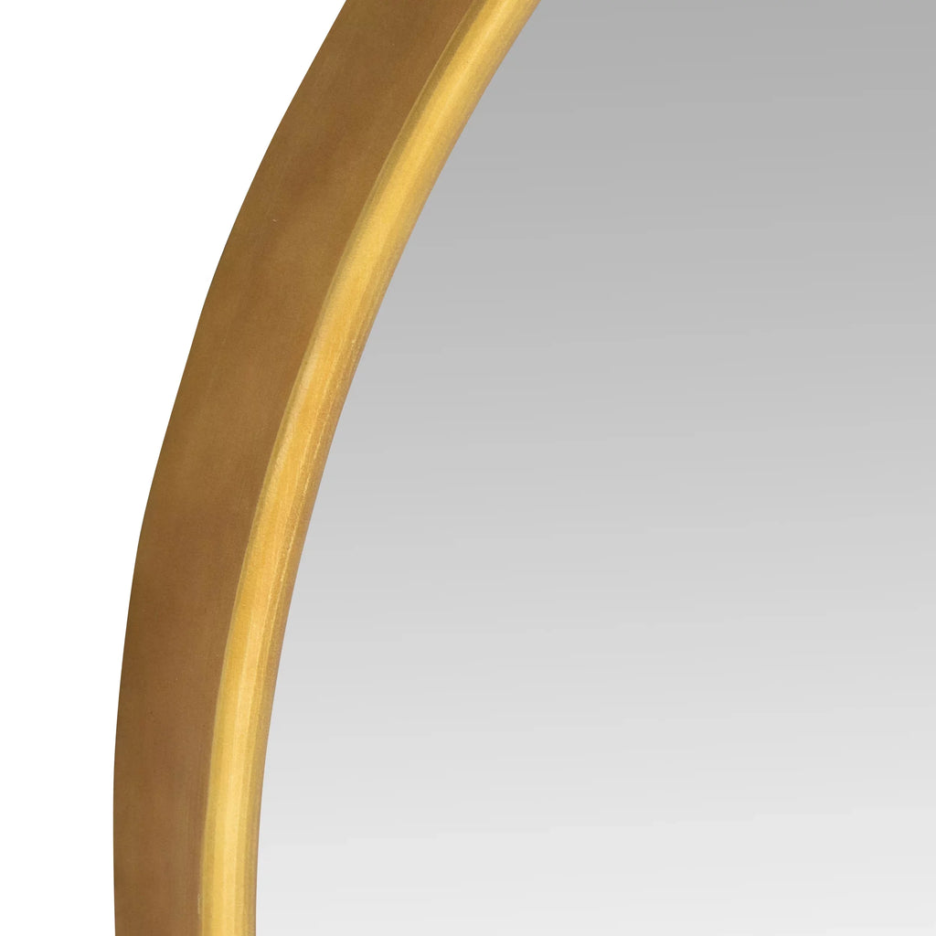 Floor 70"x28" Arch Metal Glam Mirror Modern Gold Nadia