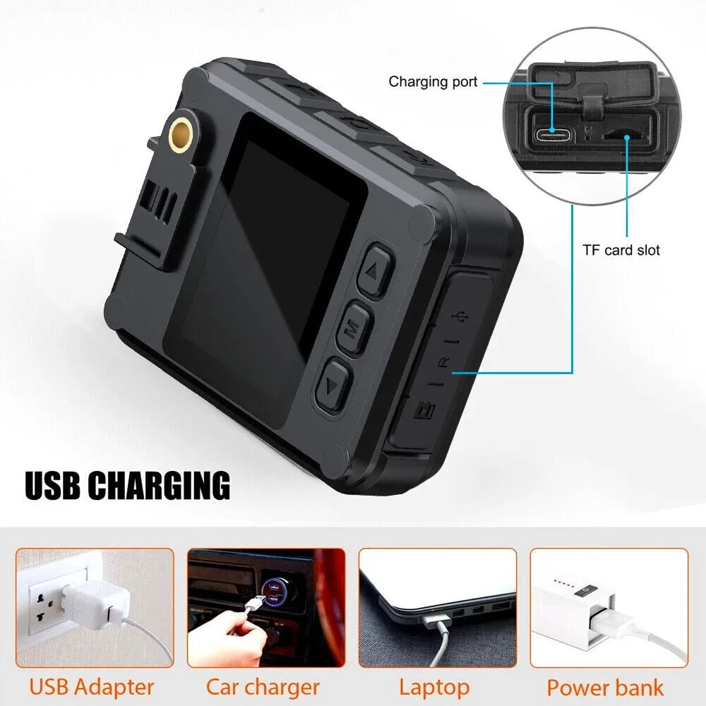 Camera Mini WiFi Night - Audio and 1080P DVR Connectivity Vision with Video Body Camcorder JahyShow