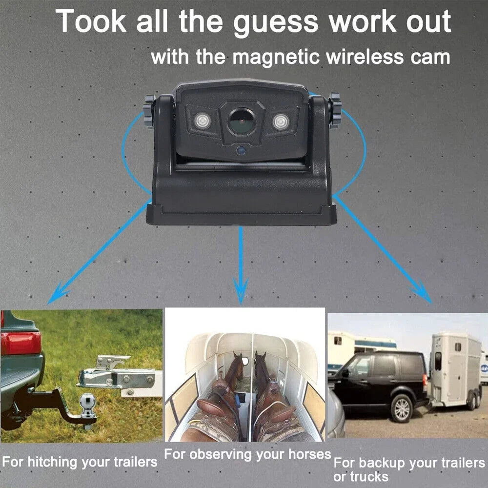 Battery View Camera, WiFi Camera 9600mAh Jahy2Tech Magnetic Backup Wireless Front/Rear