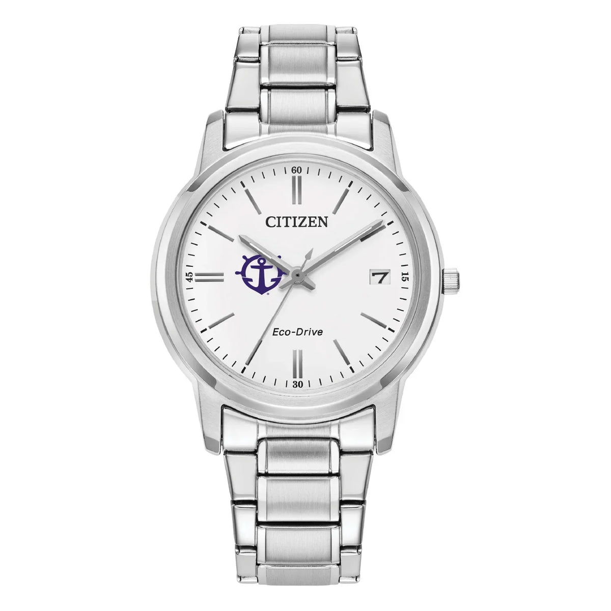 Portland Stainless Steel Pilots Women's Watch Dial Silver Citizen White Eco-Drive Watch