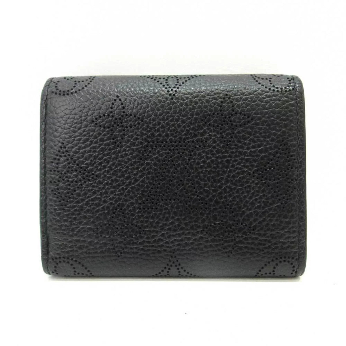 M67498 Louis Noir Mahina Black Mini XS Vuitton Ilysse LOUISVUITTON Wallet Trifold Monogram (Good) Portofeu Pre-Owned Women's