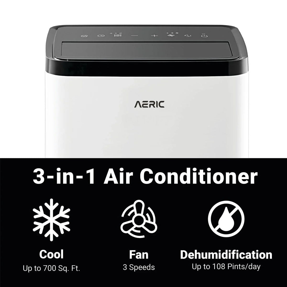 BTU Portable Aeric BTU 10,000 Air (14,000 Conditioner SACC ASHRAE)