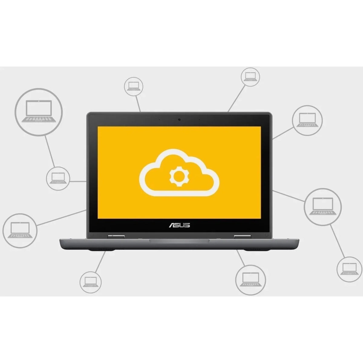 Celeron Chromebook SSD, 64GB Touchscreen, Asus Intel N5100, ChromeOS, Flip CR1100FKA-YZ184T 11.6"