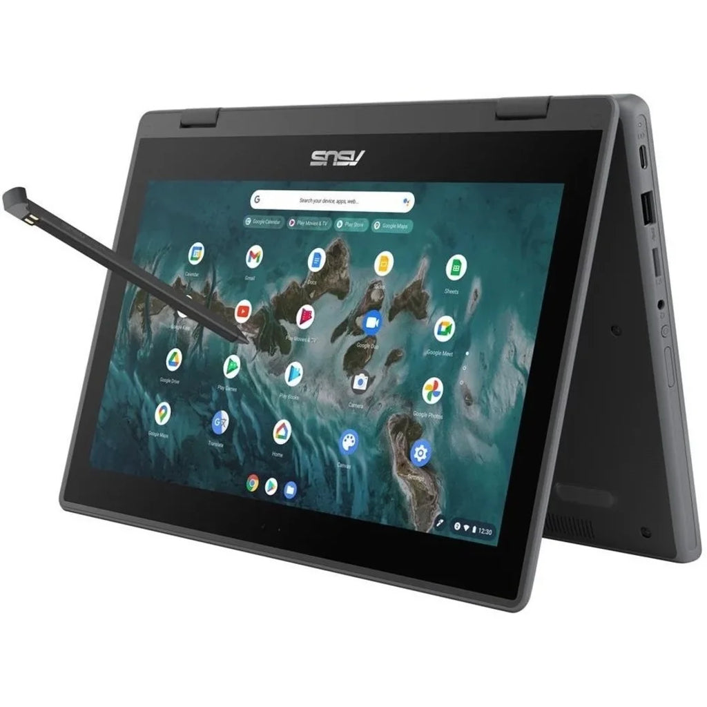 Celeron Chromebook SSD, 64GB Touchscreen, Asus Intel N5100, ChromeOS, Flip CR1100FKA-YZ184T 11.6"