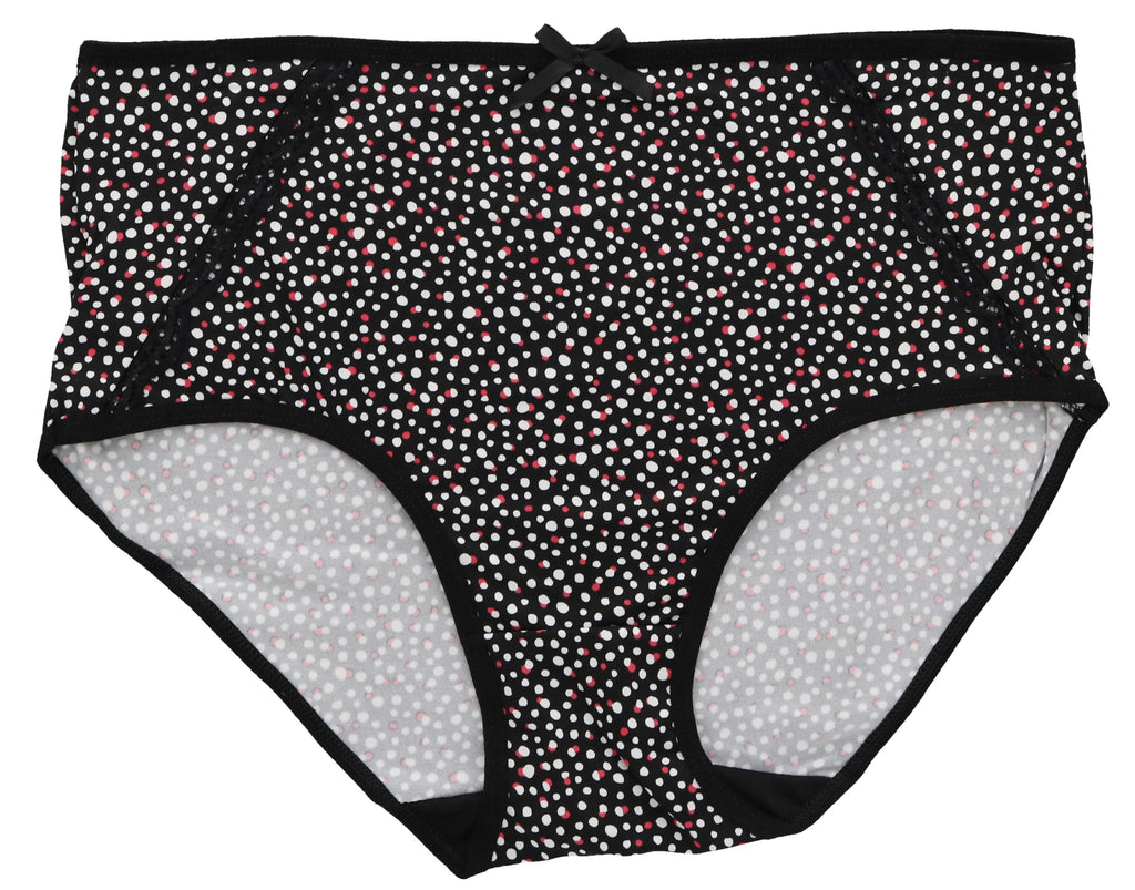 Panties Florals) Rise Hot Burke (X-Large, (5Pr) Women's Classic Plus Sexy Black Delta Pink Size Intimates Brief High