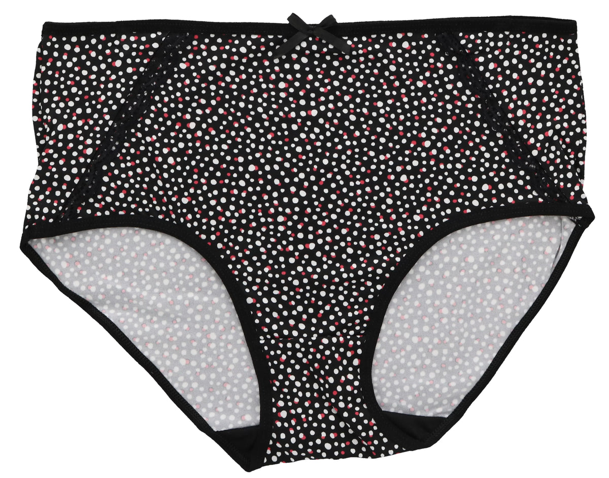Panties Florals) Rise Hot Burke (X-Large, (5Pr) Women's Classic Plus Sexy Black Delta Pink Size Intimates Brief High