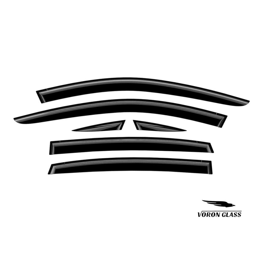 Window Voron - XV Durable Glass Deflectors, Guards 100489 Tape-on 2018-2024, Pieces Subaru Rain Vent Visors, Extra Crosstrek for 6 Window
