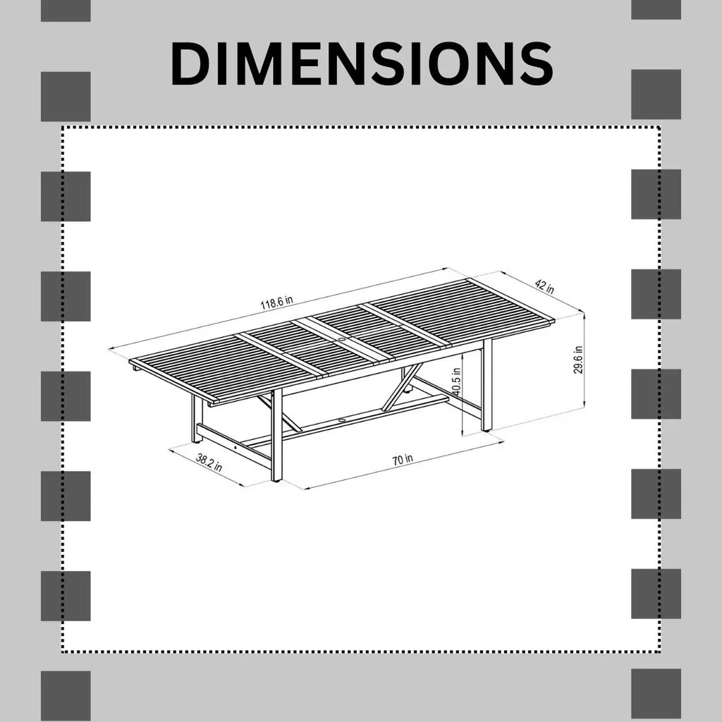 Rectangular Seating Eucalyptus Dining Amazonia 9-Piece Capacity: Set, Brooks Extendable 8 Patio