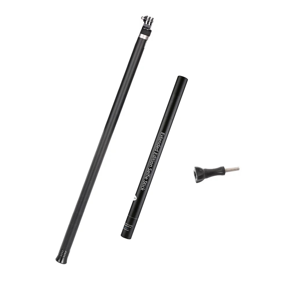 for Monopod Stick Fiber 5 Long OSMO Handheld 11109876Hero Selfie Extendable for 2.7M106 Replacement Replacement Black(2018) R Carbon Hero One Ultra Pole Action Lightweight Inch