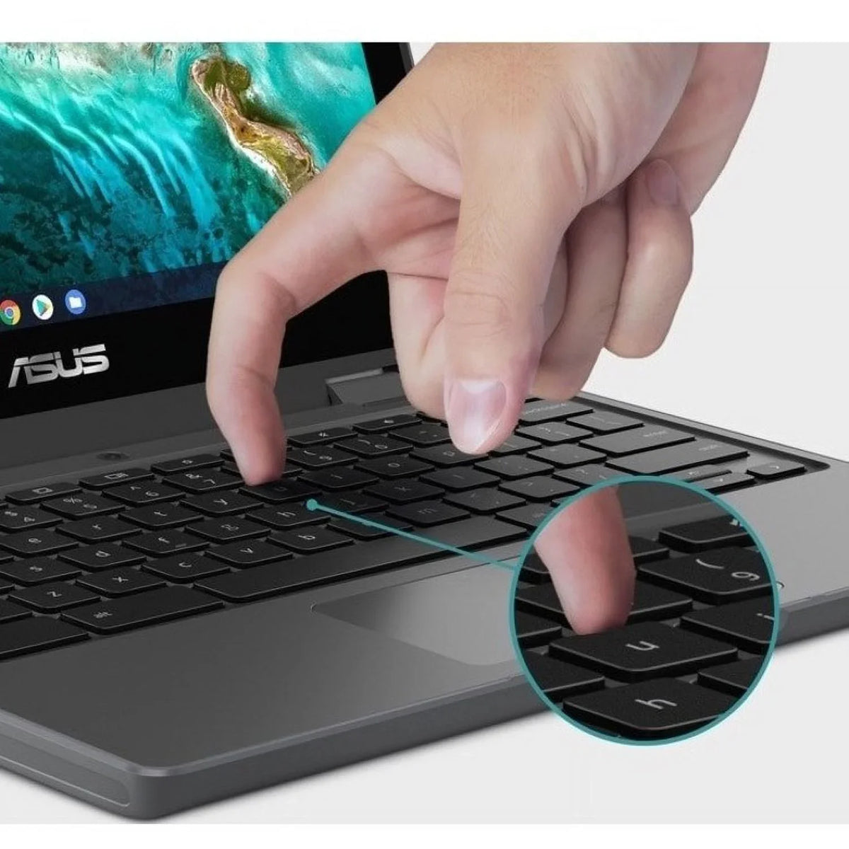 Celeron Chromebook SSD, 64GB Touchscreen, Asus Intel N5100, ChromeOS, Flip CR1100FKA-YZ184T 11.6"